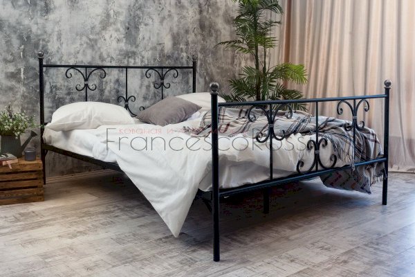 Кованая кровать Симона с 2 спинками (Francesco Rossi) за 29 448 руб. -купить с доставкой по Арзамасу на mebelmarket-arzamas.ru